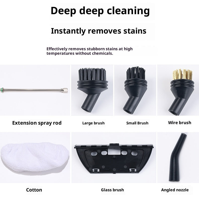 Steam cleaner attachment set